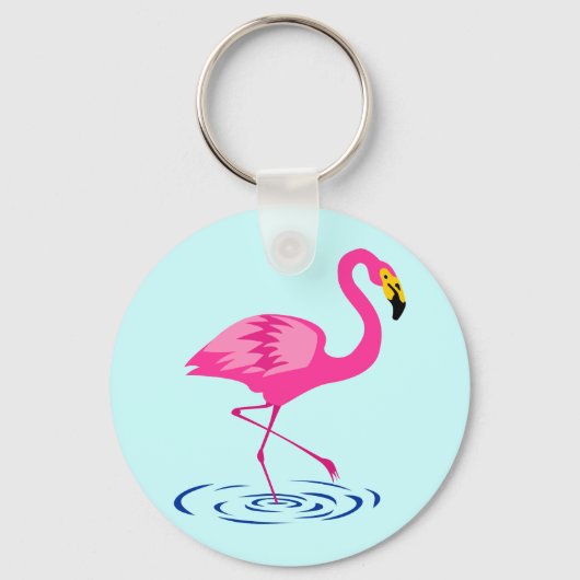 Roze Flamingo Sleutelhanger (Voorkant)