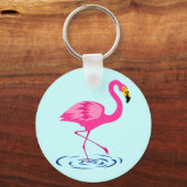 Roze Flamingo Sleutelhanger (Voorkant)