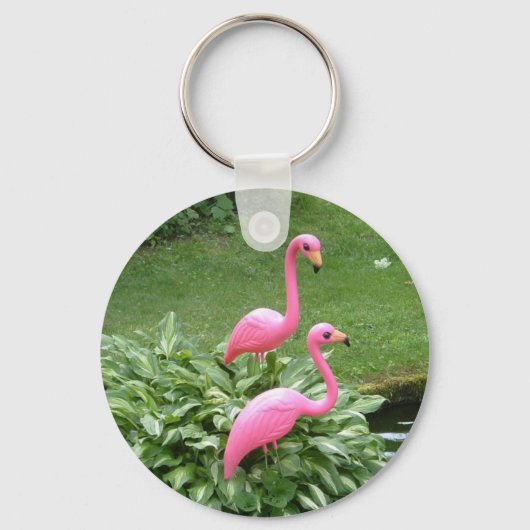 Roze flamingo sleutelhanger (Voorkant)