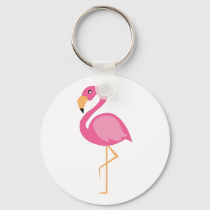 Roze Flamingo Sleutelhanger