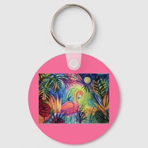 Roze Flamingo Sleutelhanger