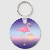 Roze Flamingo Sleutelhanger (Voorkant)