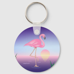 Roze Flamingo Sleutelhanger