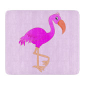 Roze Flamingo Snijplank - (Voorkant)