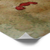 Roze Flamingo Snorkle Scuba Beach Whimsical Poster (Hoek)