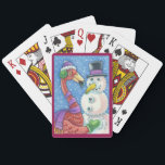 Roze Flamingo Snowman CHRISTMAS PLAYCARDS Speelkaarten<br><div class="desc">Alles in de familie. Breng een glimlach naar je vakantiespel van Kaarten. PINK FLAMINGO EN SNOWMAN,  CHRISTMAS PLAYCARDS Poker Susan Brack</div>