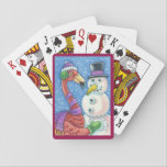 Roze Flamingo Snowman CHRISTMAS PLAYCARDS Speelkaarten<br><div class="desc">Alles in de familie. Breng een glimlach naar je vakantiespel van Kaarten. PINK FLAMINGO EN SNOWMAN,  CHRISTMAS PLAYCARDS Poker Susan Brack</div>