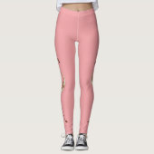 Roze Flamingo Spandex-Leggings Leggings (Voorkant)