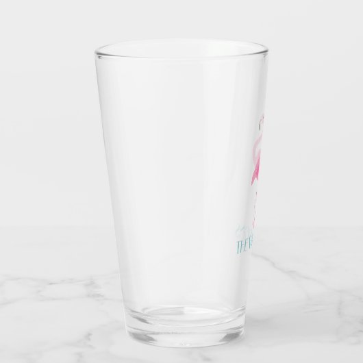 Roze Flamingo Speciaal glas Tumbler (Rechts)