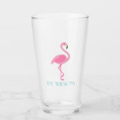 Roze Flamingo Speciaal glas Tumbler (Voorkant)