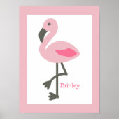 Roze Flamingo Specialized Nursery Artwork Poster (Voorkant)