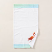 Roze Flamingo Staande op het Meer Bad Handdoek Set (Handdoek)