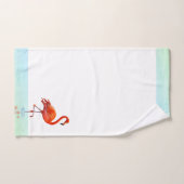 Roze Flamingo Staande op het Meer Bad Handdoek Set (Handdoek)