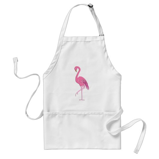  roze flamingo standaard schort (Voorkant)
