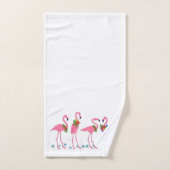 Roze flamingo Starfish kerstkeukenset Bad Handdoek (Handdoek)