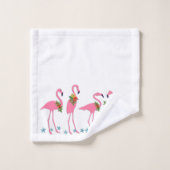 Roze flamingo Starfish kerstkeukenset Bad Handdoek (Wasdoekje)