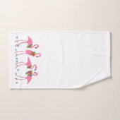 Roze flamingo Starfish kerstkeukenset Bad Handdoek (Handdoek)