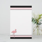 Roze flamingo Stationery Briefpapier (Staand voorkant)