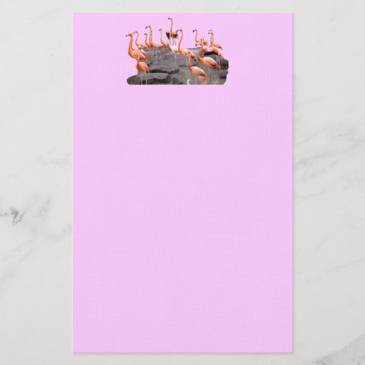 Roze flamingo Stationery Briefpapier (Voorkant)