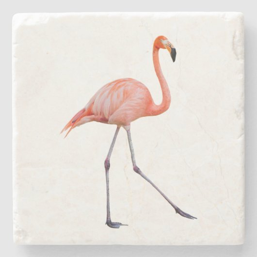Roze Flamingo Stenen Onderzetter (Voorkant)