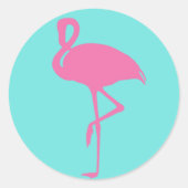 Roze Flamingo Sticker (Voorkant)