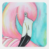 Roze flamingo stickers (Voorkant)