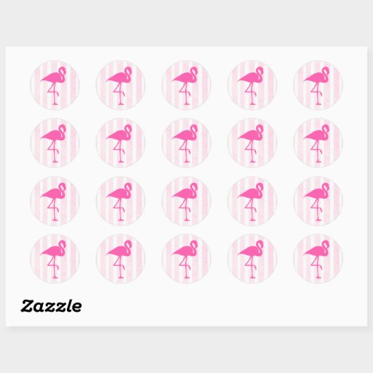 Roze Flamingo Stickers (Vel)