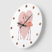 Roze Flamingo stijlvolle hartliefde Grote Klok (Hoek)