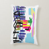 Roze flamingo strand accent kussen (Achterkant (Verticaal))