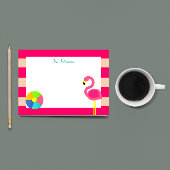 Roze flamingo strand klein gepersonaliseerd post-it® notes