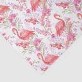 Roze flamingo strand patroon feest tissue tissuepapier (Detail)
