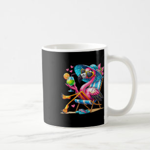 Roze Flamingo Strand Zomer Vibes Palmboom Tropica Koffiemok
