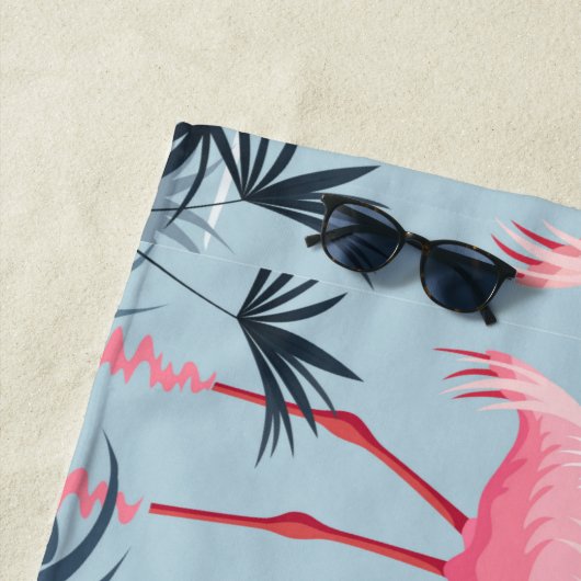 Roze Flamingo Strandlaken (In situ)