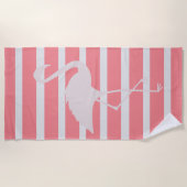 Roze Flamingo Strandlaken (Voorkant)