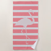 Roze Flamingo  Strandlaken (Voorkant)