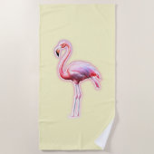 Roze Flamingo Strandlaken (Voorkant)