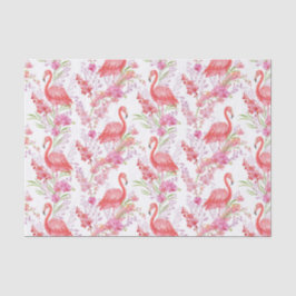 Roze flamingo strandpatroonweefsel tissuepapier