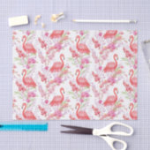 Roze flamingo strandpatroonweefsel tissuepapier (Craft)