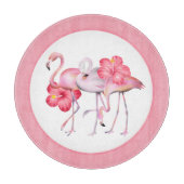 Roze flamingo strandroze flamingo snijplank (Voorkant)