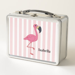 Roze Flamingo & Strepen RVS