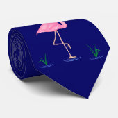 Roze Flamingo Stropdas (Opgerold)