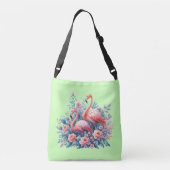 Roze Flamingo Sublimatie Crossbody Tas (Achterkant)