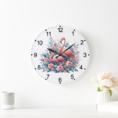 Roze Flamingo Sublimatie Grote Klok (Huis)