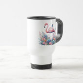 Roze Flamingo Sublimatie Reisbeker (Voorkant rechts)