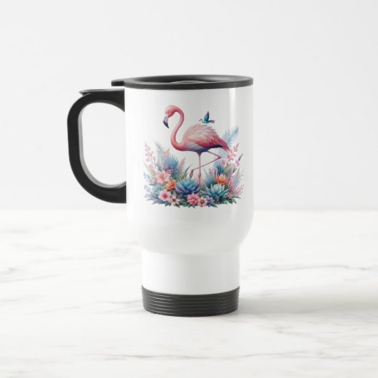 Roze Flamingo Sublimatie Reisbeker (Links)