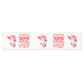 Roze Flamingo Suikerstok Prettig Kerstfeest Korte Tafelloper (Horizontaal)