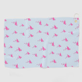 Roze flamingo Summer Beach Print Patroon Golfhanddoek (Horizontaal)
