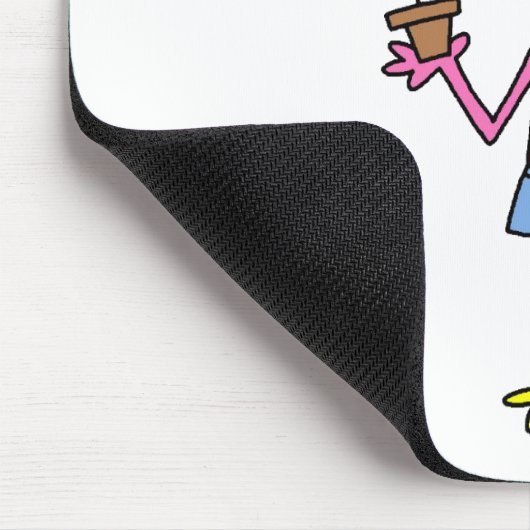 Roze Flamingo Summer T-shirts en cadeautjes Muismat (Hoek)