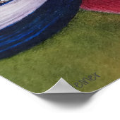 Roze Flamingo Sun Pet Hermit Crab Waterverf 16x20 Poster (Hoek)