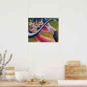 Roze Flamingo Sun Pet Hermit Crab Waterverf 16x20 Poster (Keuken)
